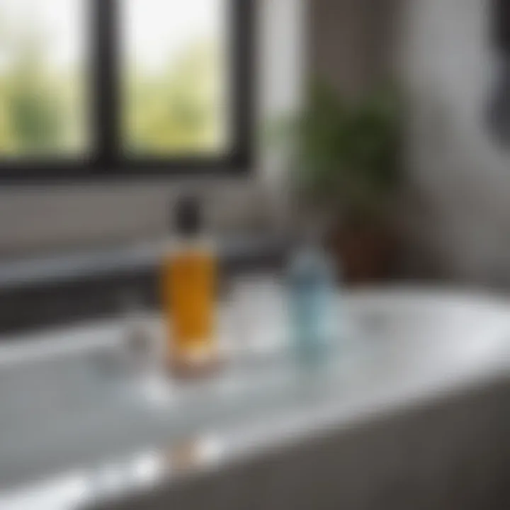 Sleek Acrylic Over Bath Caddy Design Sleek Acrylic Over Bath Caddy Design