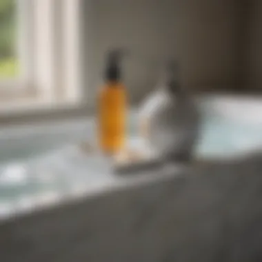 Minimalist Marble Across Bath Caddy Minimalist Marble Across Bath Caddy