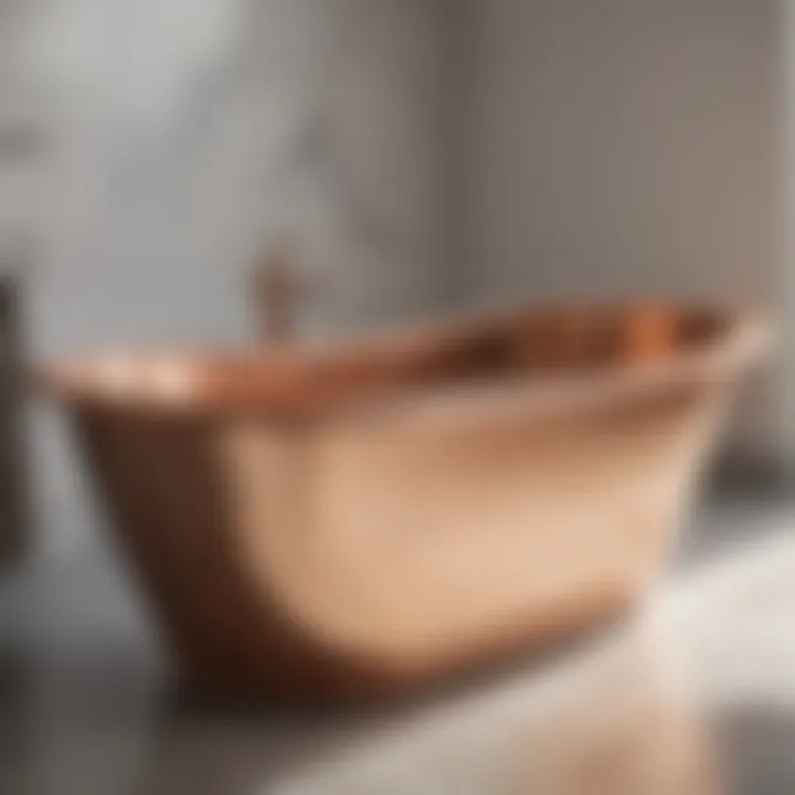 Luxurious Rose Gold Bath Caddy Setup Luxurious Rose Gold Bath Caddy Setup