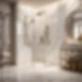Elegant Marble Shower Tile Accent Wall Luxurious Marble Shower Tile Accent Wall