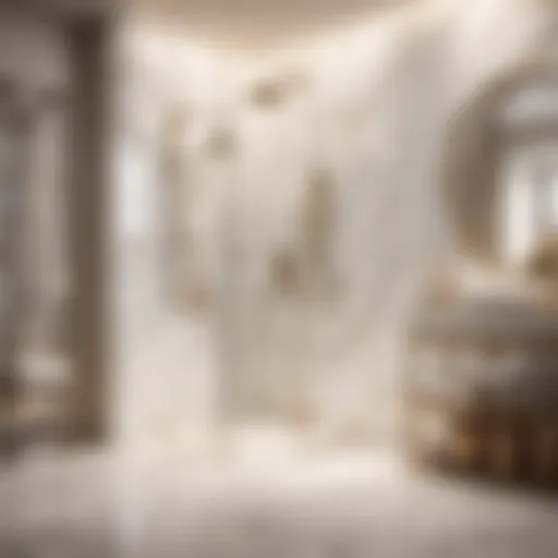 Elegant Marble Shower Tile Accent Wall Luxurious Marble Shower Tile Accent Wall