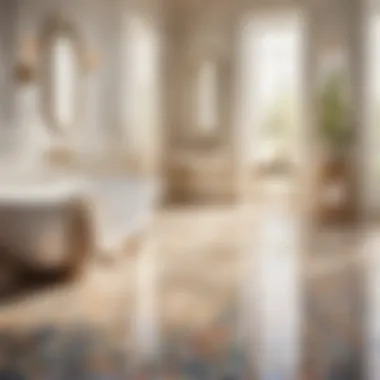 Watercolor Elegance Bathroom Floor Tile Innovative Watercolor Effect Bathroom Floor Tile