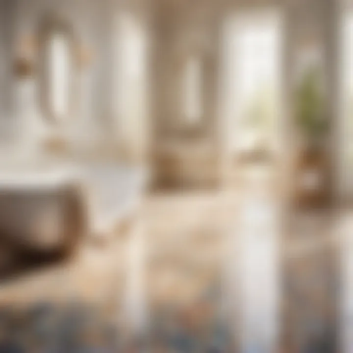 Watercolor Elegance Bathroom Floor Tile Innovative Watercolor Effect Bathroom Floor Tile