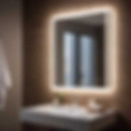 Reflecting Elegance: LED Bathroom Mirror with Ambient Lighting