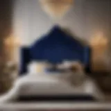 Opulent Velvet Headboard in Deep Sapphire