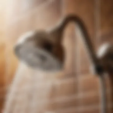 Linden minimalist showerhead with customizable pressure settings