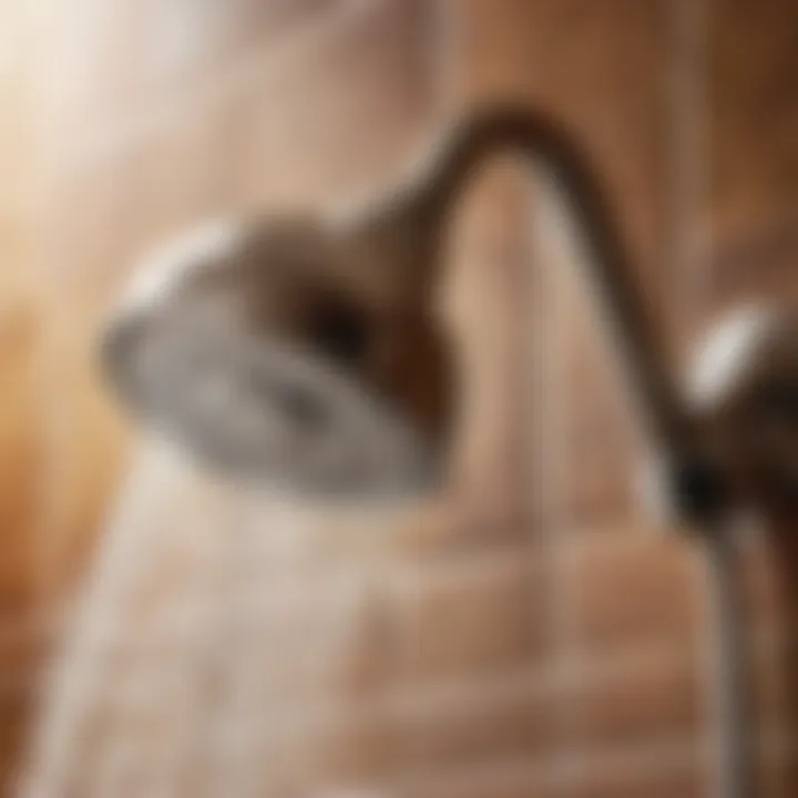 Linden minimalist showerhead with customizable pressure settings