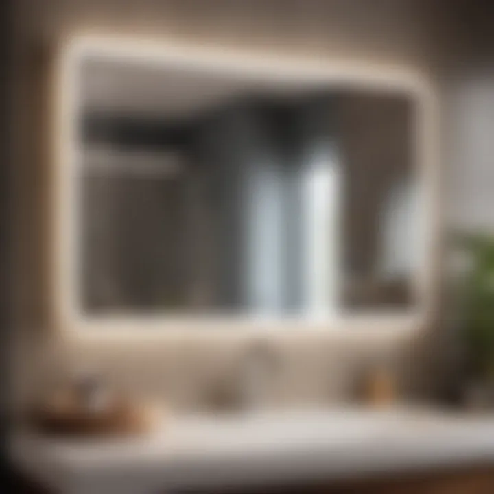 Linden smart mirror displaying weather and skincare analysis
