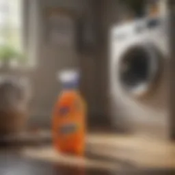 Illustration of common household items for laundry odor removal