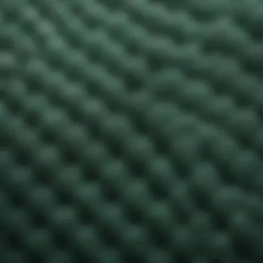 Close-up of the soft texture of an emerald green bath mat