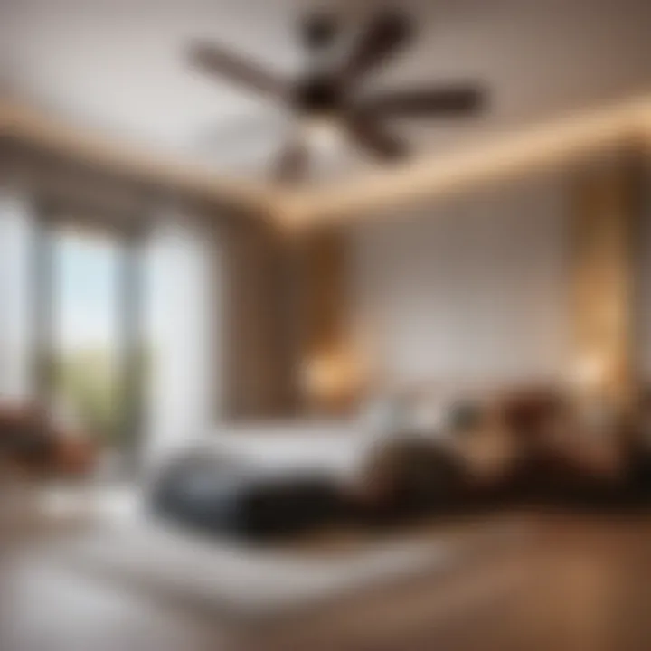 Energy-efficient ceiling fan with integrated lighting