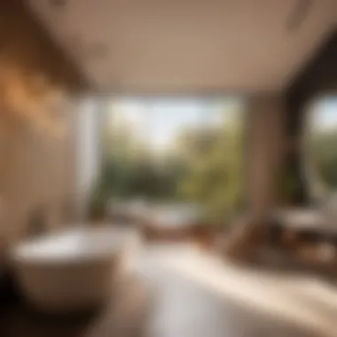 Tranquil and Relaxing Bathroom Oasis Relaxing bathroom setting with heater and light combo