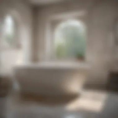 Illustration depicting enhanced bathtub aesthetics and functionality