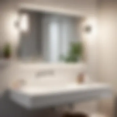 Enhanced Functionality in Bathroom Space Illustration demonstrating the enhanced functionality of a bathroom space with IKEA wall mount sink
