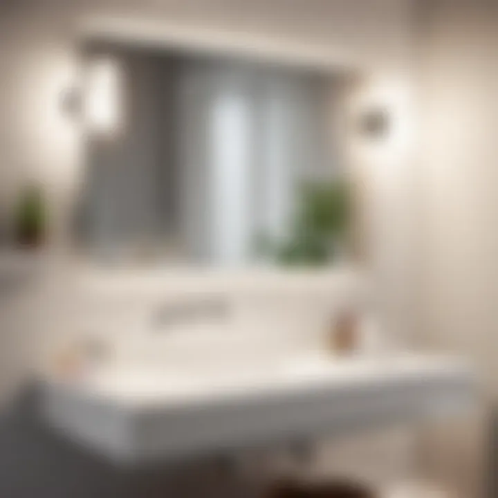 Enhanced Functionality in Bathroom Space Illustration demonstrating the enhanced functionality of a bathroom space with IKEA wall mount sink