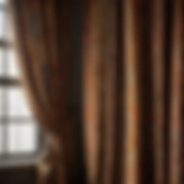 Eclectic Printed Drapes in Bohemian Earthy Hues Bohemian Style Printed Curtains in Earthy Tones