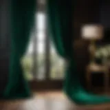 Elegant Velvet Curtains in Deep Emerald