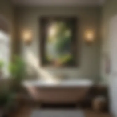 Nature Prints for a Cozy Feel Cozy bathroom featuring nature-themed prints.