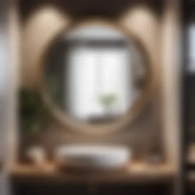Enhancing Bathroom Decor with Round Tilting Mirror