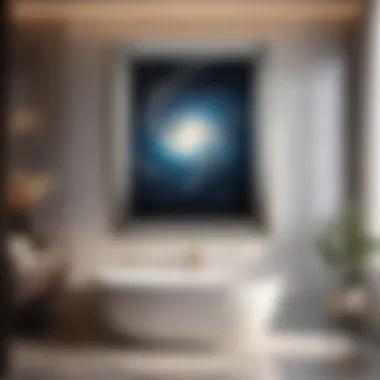 Contemporary Fusion Sleek silver frame with abstract art