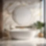 Luxurious Marble Tiles Modern bathroom with large marble tiles