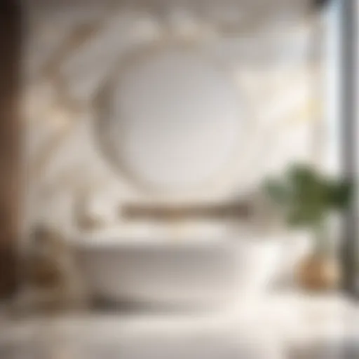 Luxurious Marble Tiles Modern bathroom with large marble tiles