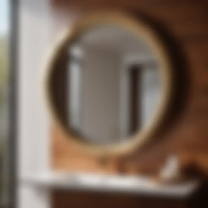 Installing a large porthole mirror in bathroom