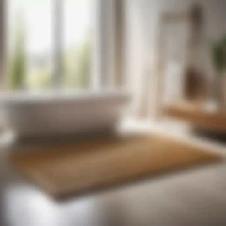 Sleek Bamboo Bath Mat Sleek Non-Slip Bamboo Bath Mat for Textured Surfaces