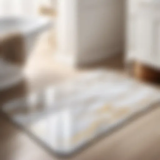 Luxurious Marble-Inspired Bath Mat Luxurious Non-Slip Bath Mat in Elegant Marble Design