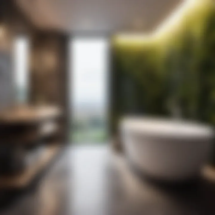 Innovative non-slip sticker application in a modern bathroom setting