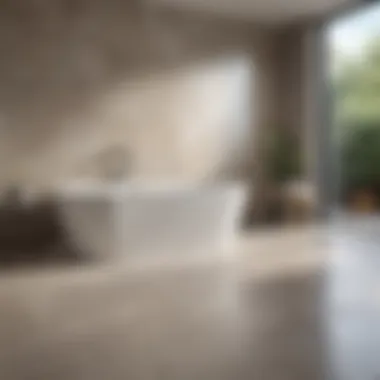 Serenity in Neutrals: Non-Slip Porcelain Tile Bathroom Spacious bathroom showcasing non-slip porcelain tiles in a neutral color palette