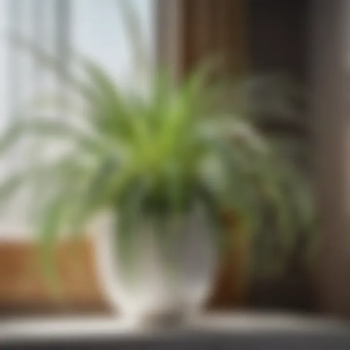 Spider Plant in Bathroom