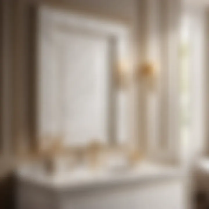 Opulent Marble Vanity Replacement Door Luxurious marble replacement door for bathroom vanity unit