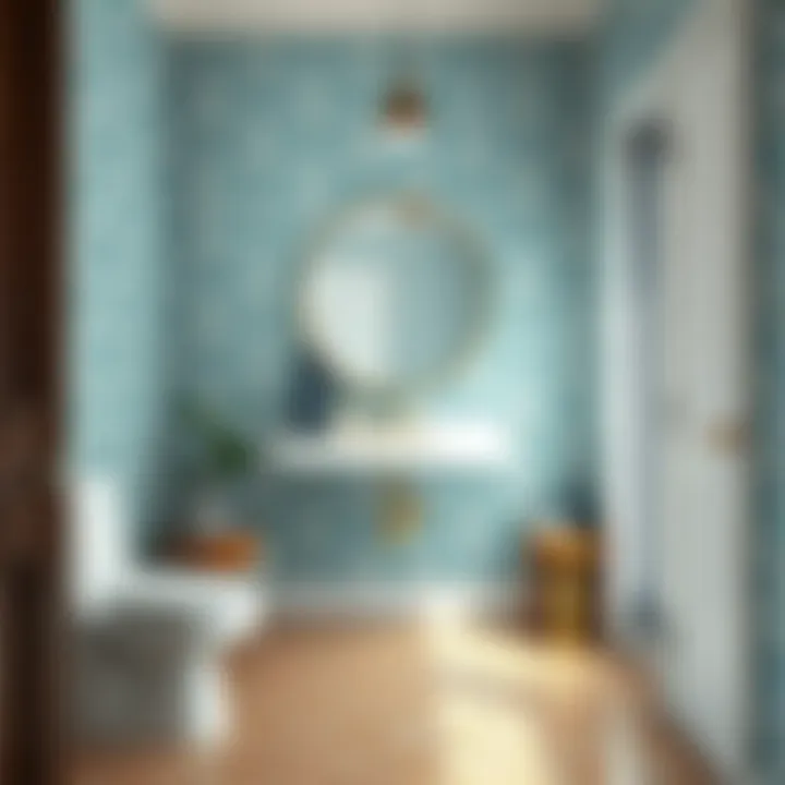 Chic Wallpaper Choices Modern wallpaper in a bathroom setting