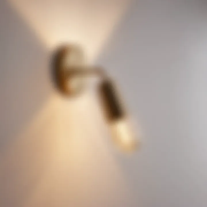 Minimalist wall sconces creating warm ambiance