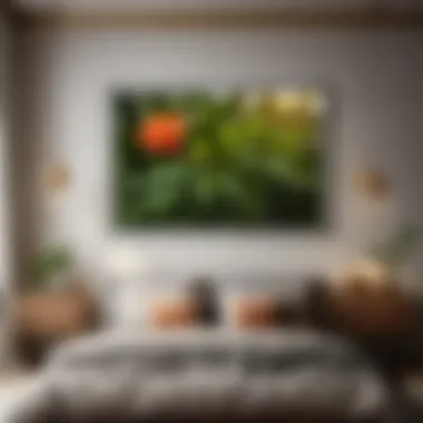 Nature's Tranquility Botanical prints on bedroom wall