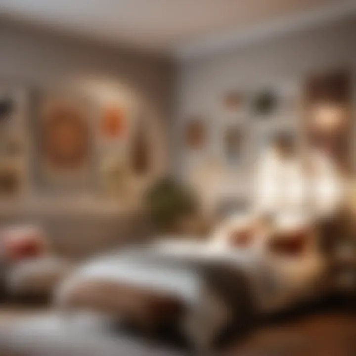 Eclectic Harmony Gallery wall with eclectic artwork