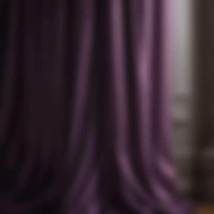 Luxurious Purple Drapes Close-Up