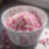 Elevating Aromas with Delicate Flower Petals Delicate flower petals in laundry basket