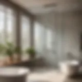 Elegant bathroom with static cling window film