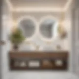 Elegant Vanity Set in a Serene White Bathroom