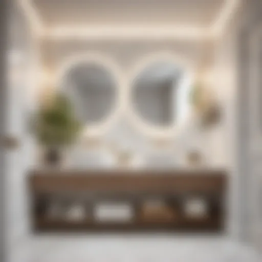 Elegant Vanity Set in a Serene White Bathroom