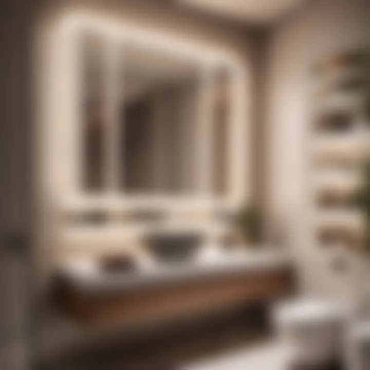 Minimalist Vanity Set in a Contemporary Small Bathroom Minimalist Vanity Set in a Contemporary Small Bathroom