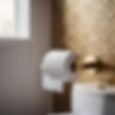 Minimalist brass toilet paper holder