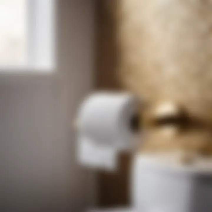 Minimalist brass toilet paper holder