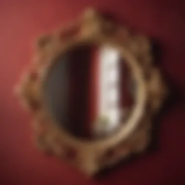 Elegant Scarlet Vanity Mirror Elegant Scarlet Vanity Mirror with Gold Accents