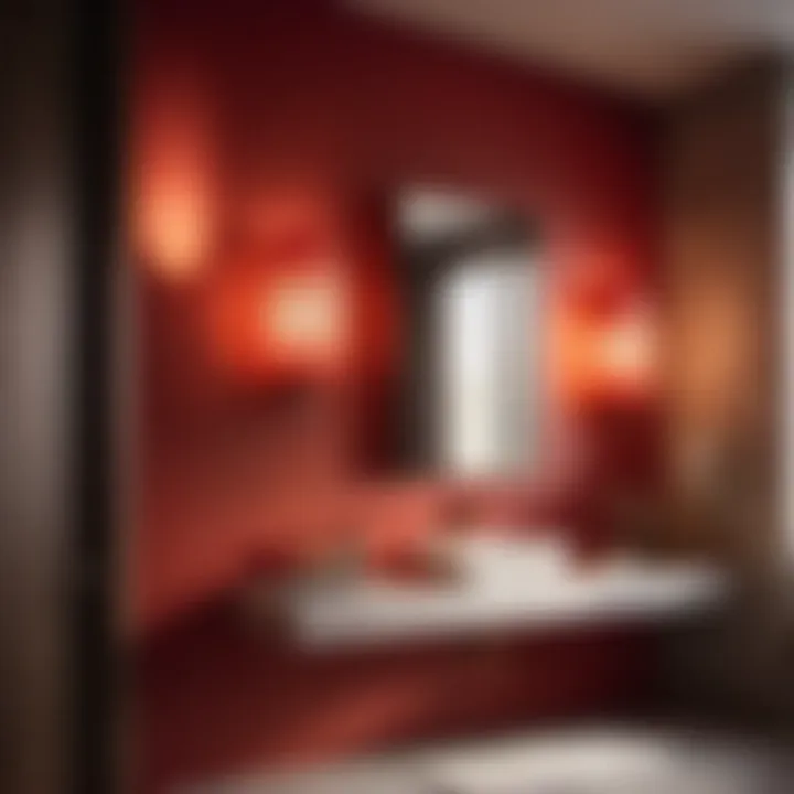 Sleek Vermilion Wall Sconces Sleek Vermilion Wall Sconces Illuminating Bathroom Space