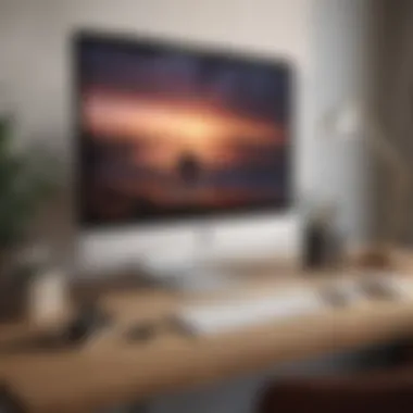 Minimalist desk setup following feng shui principles