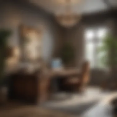 Zen-inspired home office with feng shui elements