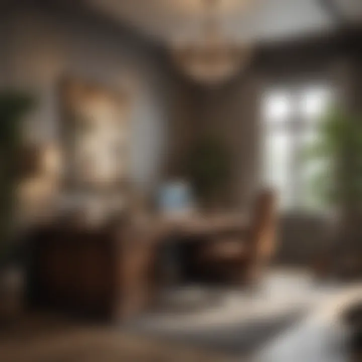 Zen-inspired home office with feng shui elements